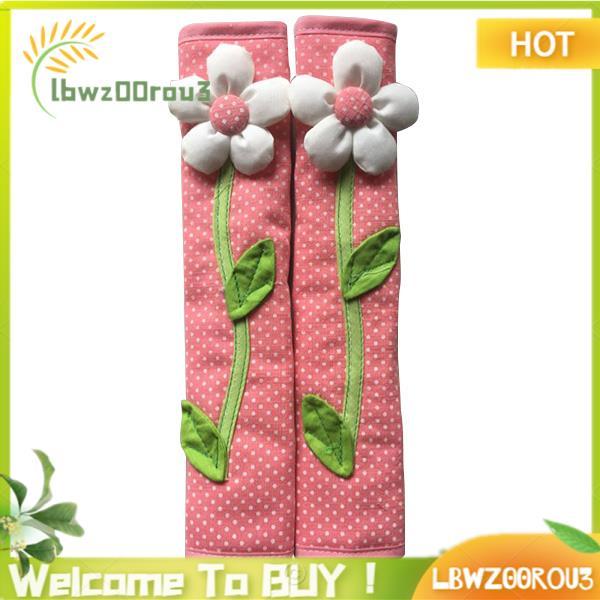 2 Pçs Flor Pastoral Bolinhas Porta/Geladeira Maçaneta Capa Da Luvas Decoração Para Casa Acessórios De Cozinha Rosa