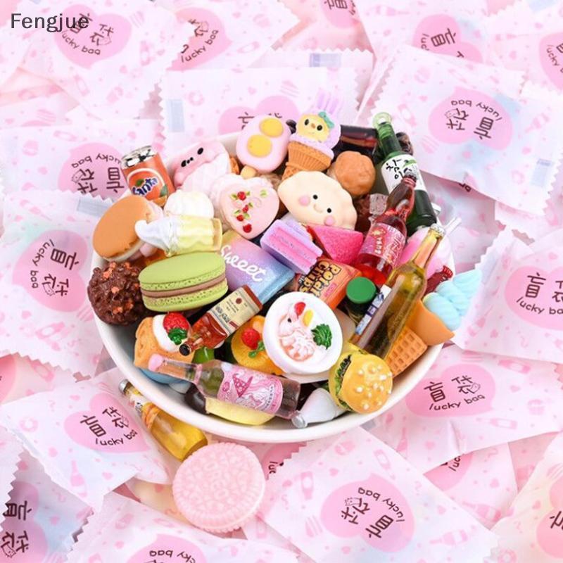 Fengjue 10 Peças Simulação Em Miniatura Não Repetitiva Comida Estresse Alívio Brinquedos Mini Bebida BR