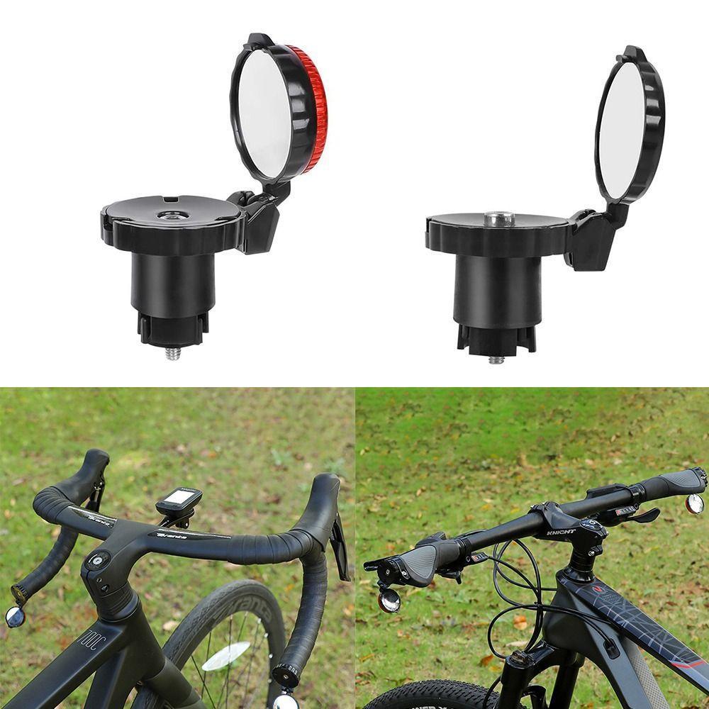 Espelho retrovisor para bicicleta, espelho retrovisor preto ajustável, equipamento de ciclismo com rotação de 360 graus