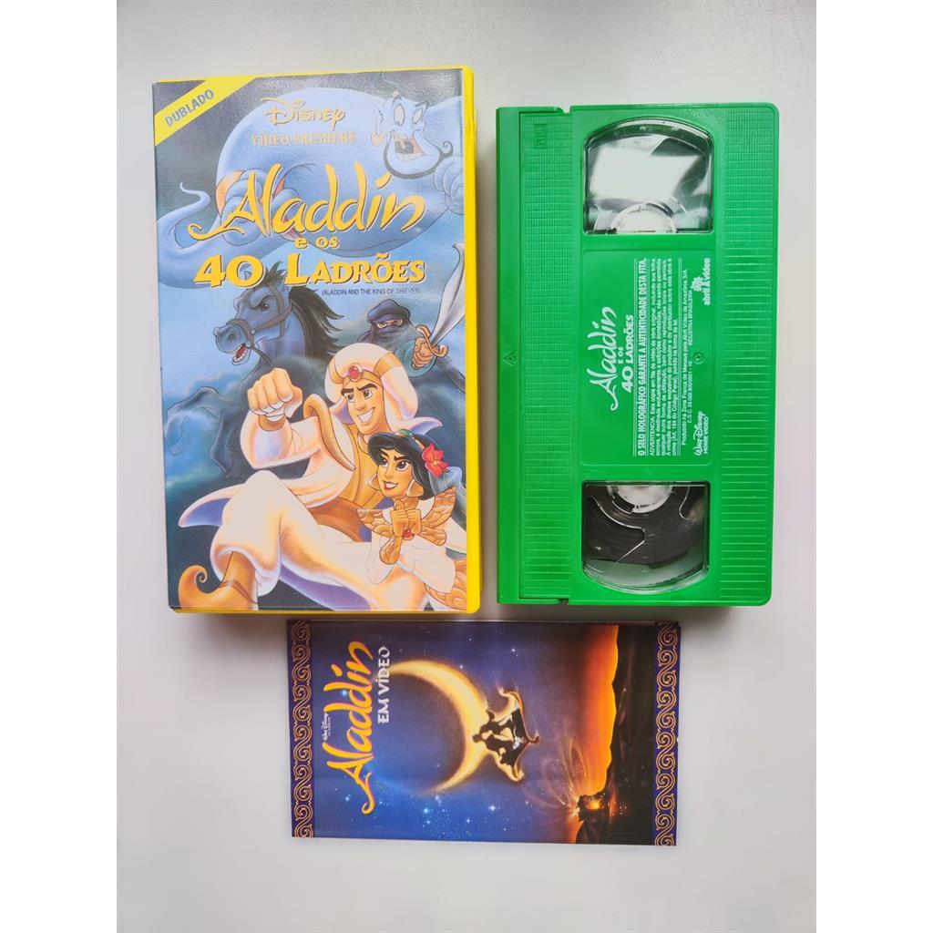 DVD Fita VHS Disney (Original) Aladdin e os 40 Ladrões - DUBLADO direção Disney