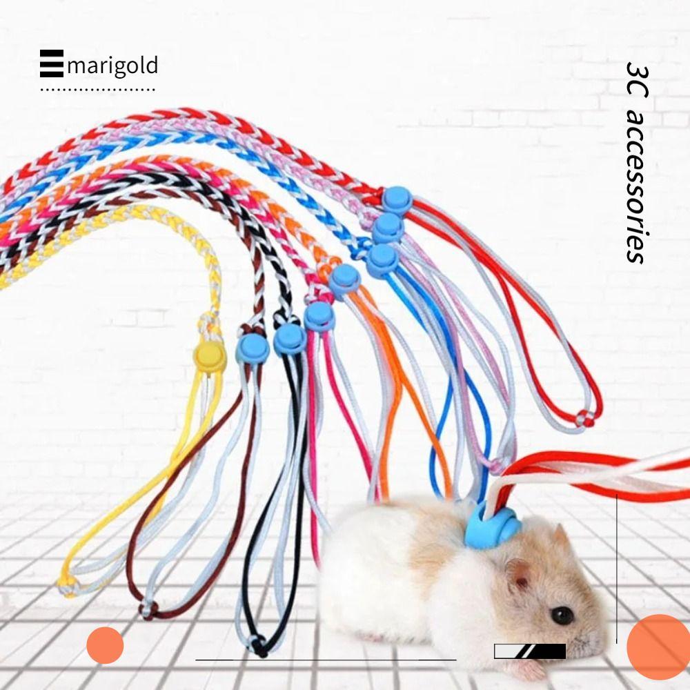 Coleira De Gaiola Para Animais De Estimação MARIGOLD , Trela Ajustável De Nylon Hamster , Coelho De 1.4 M , Rato
