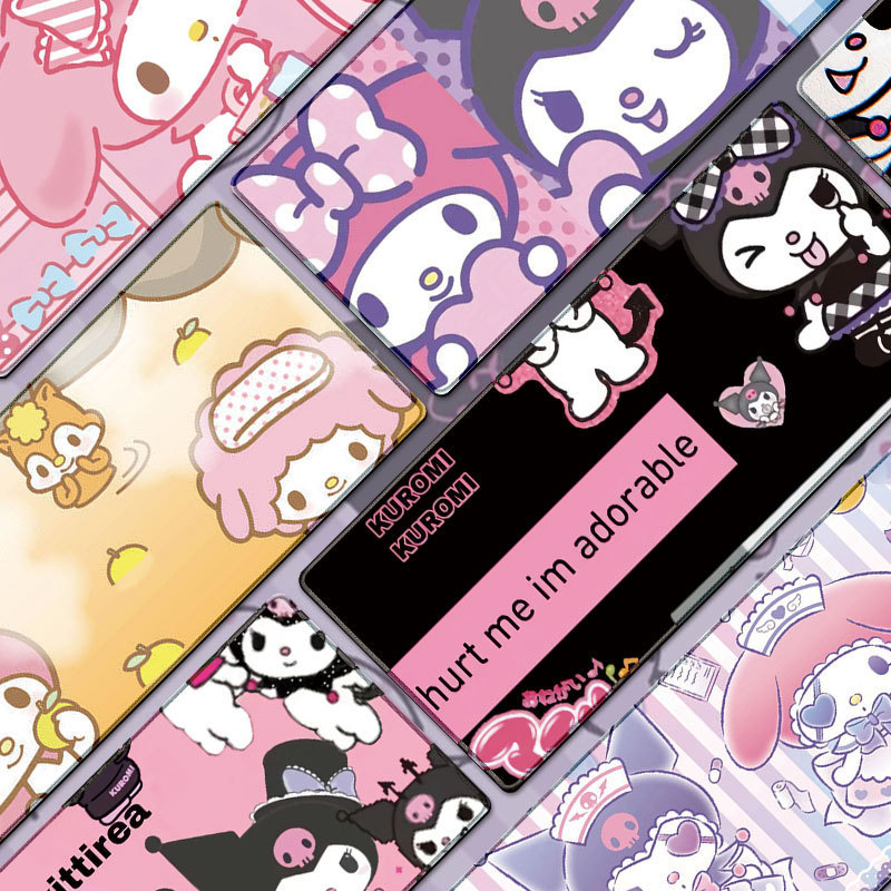 Mouse pad longo Kuromi para escritório e jogos, previne dores no pulso, apoio para teclado, tapete de mesa da sorte 6.22