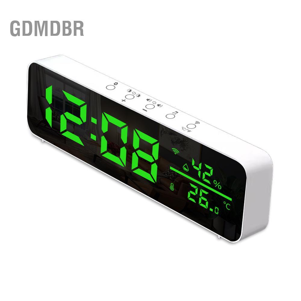 Gdmdbr Relógio digital Splenssy WiFi com sensor de temperatura e umidade APP Alarme inteligente LED Exibição de tempo