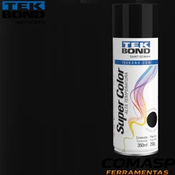 Tinta Spray Alta Temperatura Preto Fosco TekBond 350 ML250G