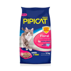 Areia Higiênica Pipicat Perfumado Floral 12kg