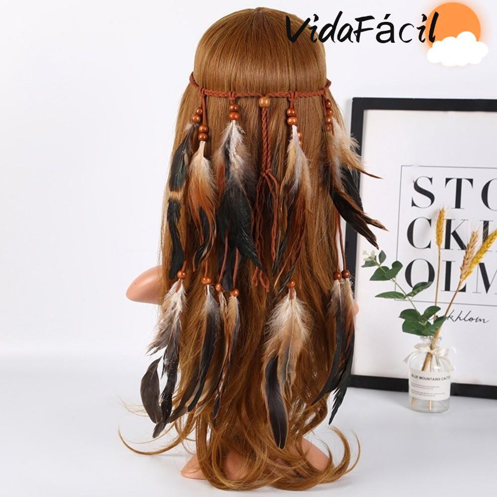 Cocar Étnico Perfumado , Contas De Borla De Penas , Tiara Tribal Indiana , Acessórios De Cabelo