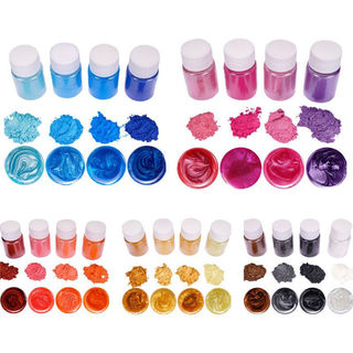 4 Pçs / Set Cor Misturada Resina Jóias Diy Fazendo Artesanato Brilhante Pó Luminosa Pigmentação Conjunto Material