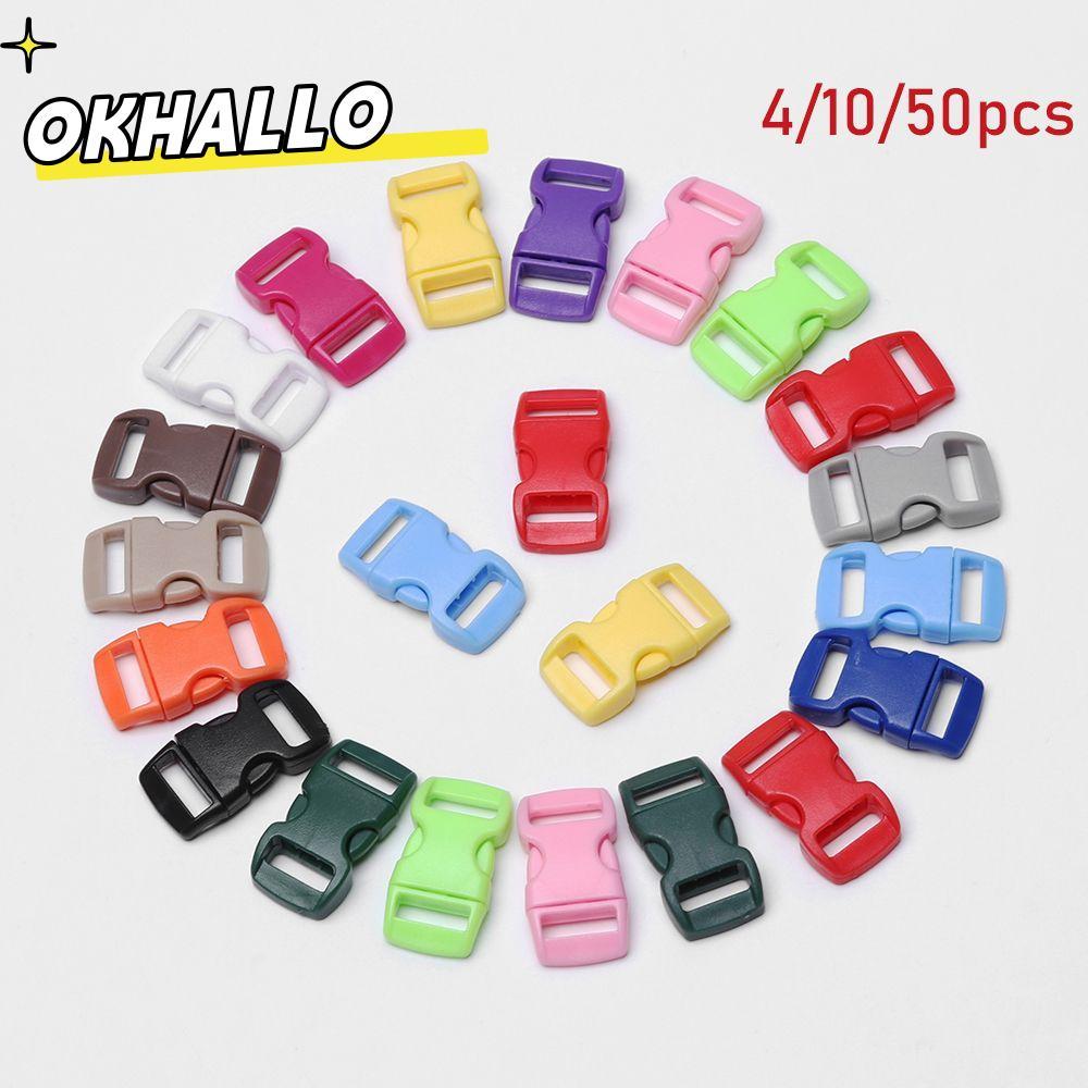 OKHALLO 4/10/50pcs Correia De Coleira De Cachorro Venda Quente Paracord Pulseira Acessórios 3/8 " 10mm Webbing Ferrament