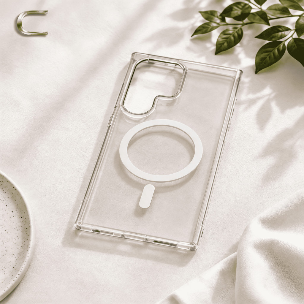 capa para s22 s23 s24 s25 s26 Acrílico Transparente MagSafe PC Rígido Não Amarela