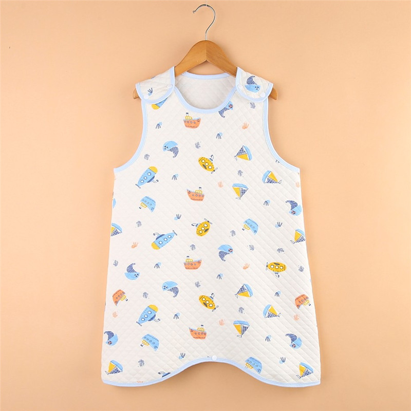 Saco de dormir para bebês, sem mangas, primavera outono, estilo fino, colcha Anti-chute infantil, estilo colete de quart