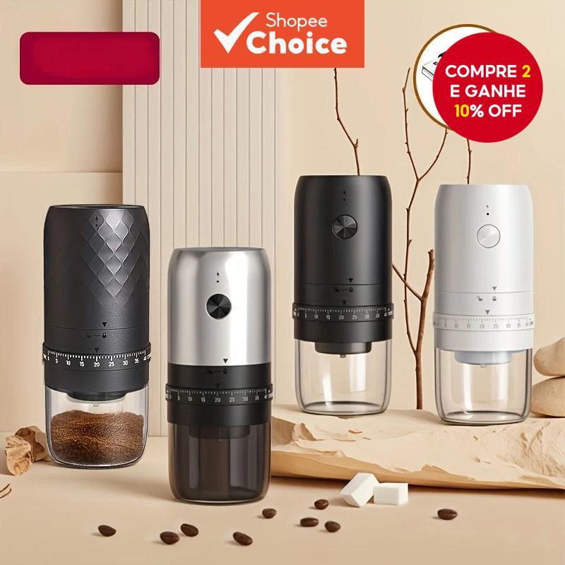 Moedor de grãos, cafeteira portátil para camping, moedor de grãos de café, moedor elétrico de grãos KMDJ