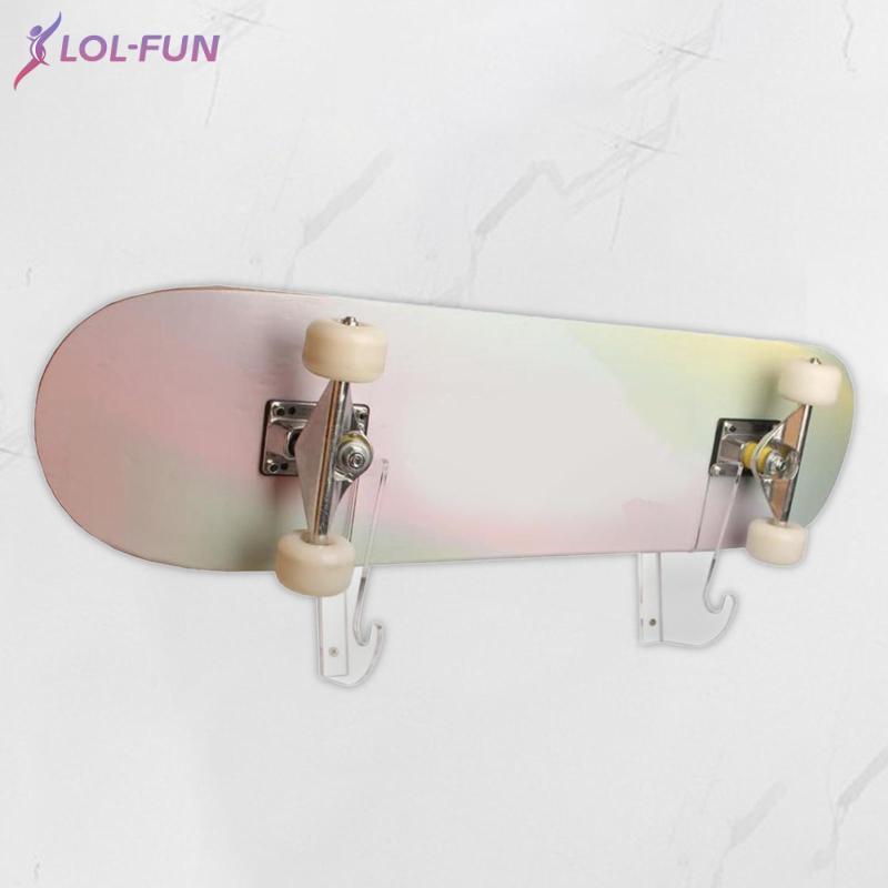 [Brcolaxi1] Rack De Exibição Para Montagem Em Parede De Skate Suporte Prancha De Surf Com Economia Vertical Esquis Placa