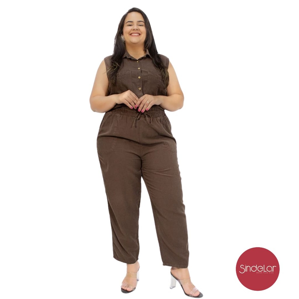 CALÇA JOGGER MARROM TAMANHO 44 CAMBOS