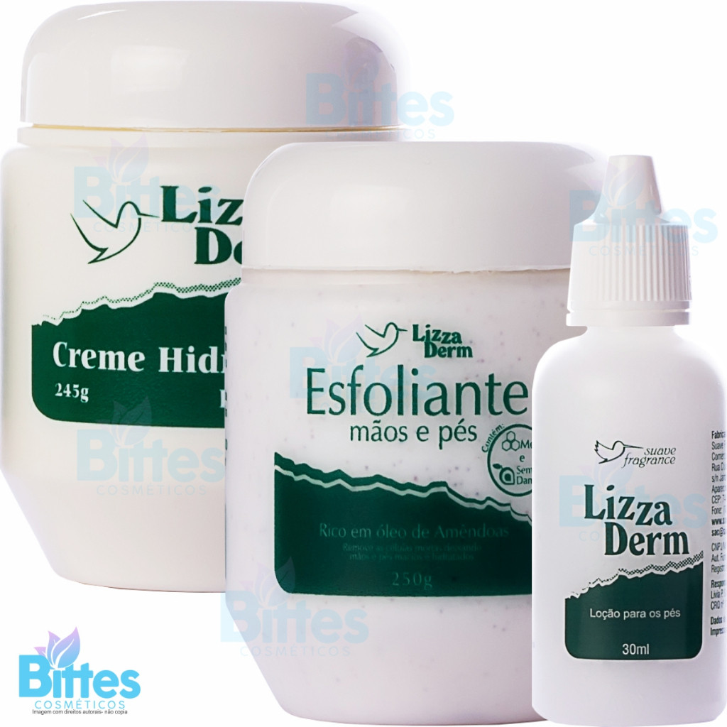 Kit Lizza Derm para os Pés Suave Fragrance Tratamento para os Pés