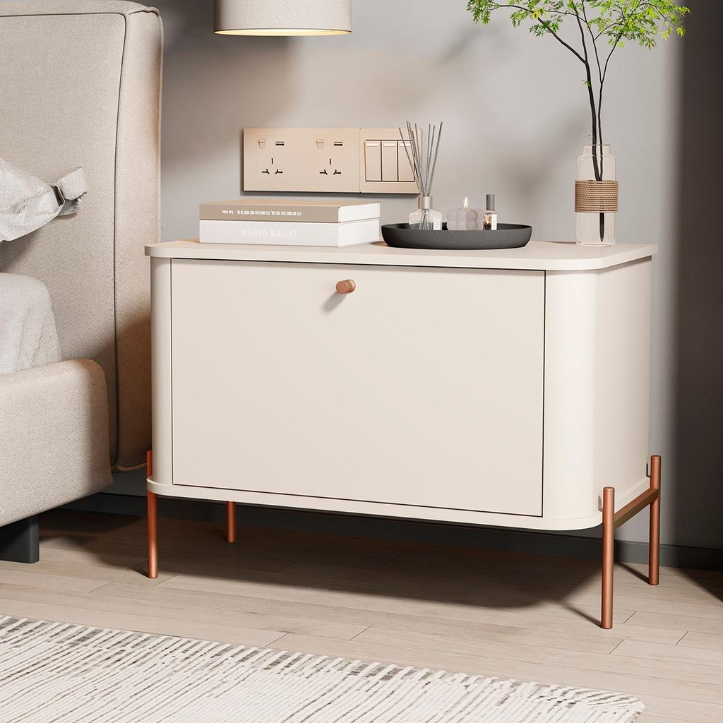 Mesa de Cabeceira Quarto Tucupí Com 1 Porta e Pés de Metal em Oferta na Shopee