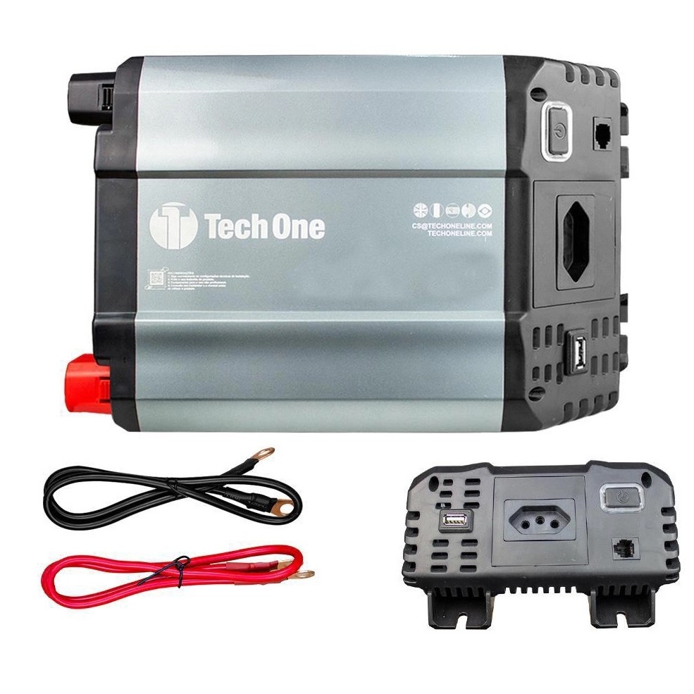 2342 INVERSOR DE VOLTAGEM 1000W 12V - 110V SINUSOIDAL TECHONE