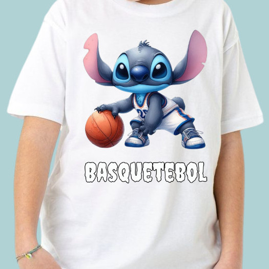 Camiseta Blusa Infantil Diversas Estampas do Stitch Camisa Unissex 100% Algodão