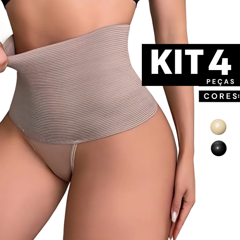 Kit 1 à 4 Cinta Modeladora Zero Barriga Alta Compressão para Emagrecimento e Melhore de Postura em Oferta na Shopee
