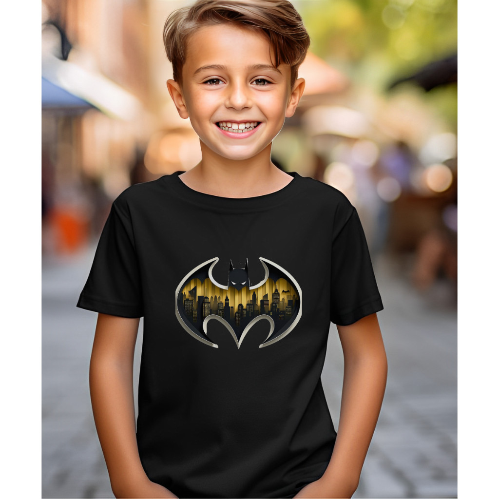 Camiseta Preta Infantil Masculina Estampa Personagens Algodão Premium Moda Infantil, blusa infantil