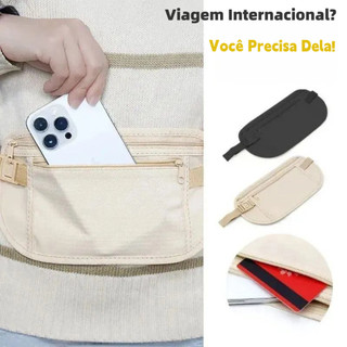 2/1 PCS Pochete Doleira Antifurto Nylon Impermeável Porta Celular Dinheiro Segurança Viag…