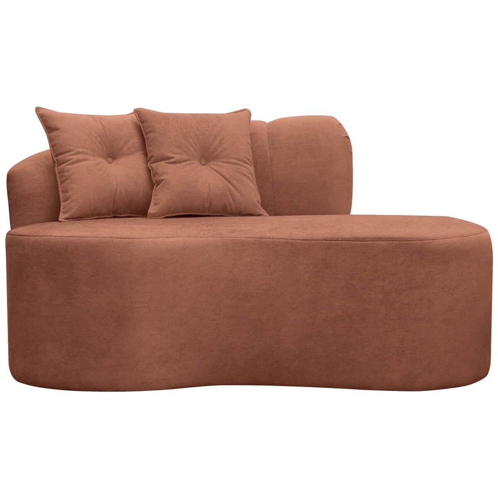 Sofá Curvo Orgânico Plaza 2 Pessoas 180cm Bouclê Terracota SOFA STORE