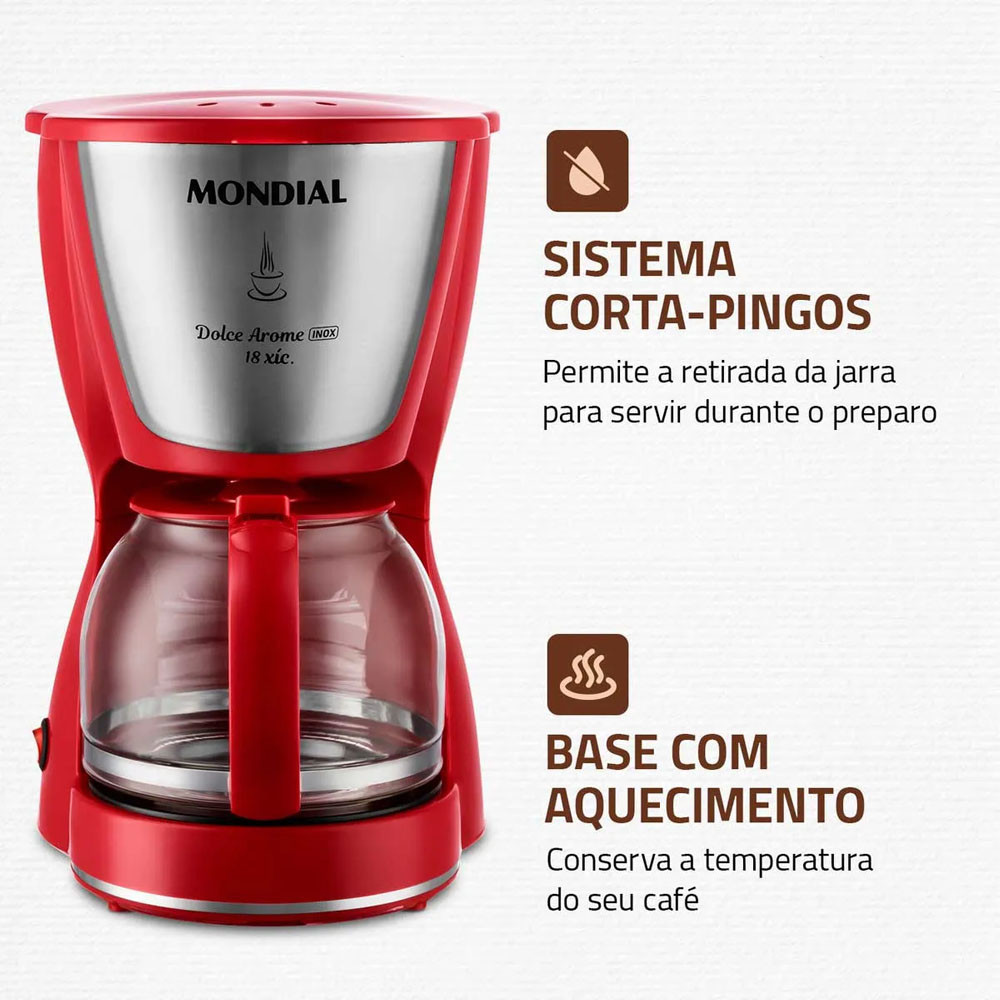Detalhes do Cafeteira Elétrica C-35 18X Dolce Arome Mondial