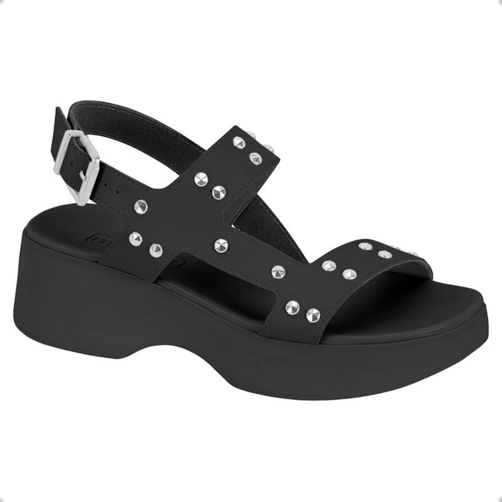 Sandália Papete Feminina Moleca Anabela Leve 5503.113 Original
