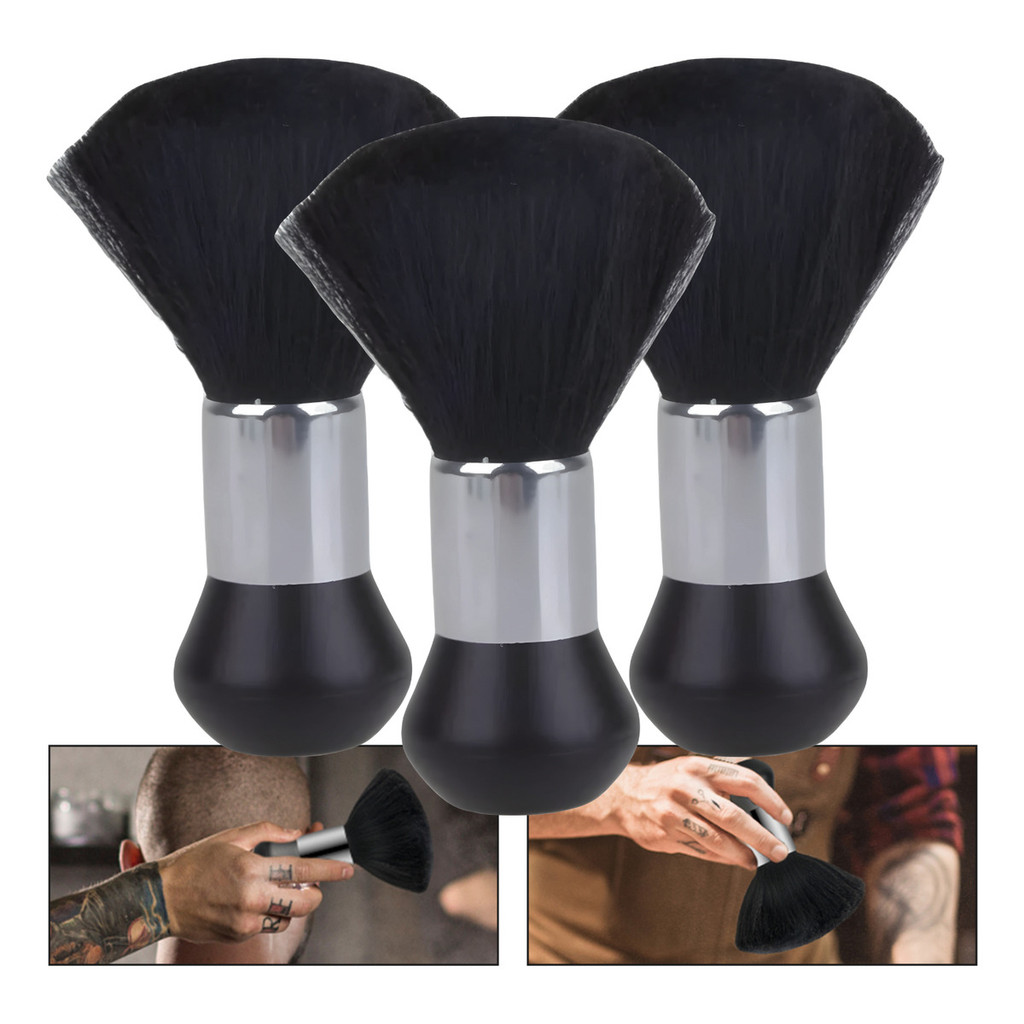 Kit 3 Espanador Barbeiro Cabeleireiro De Cabelo Profissional em Oferta na Shopee