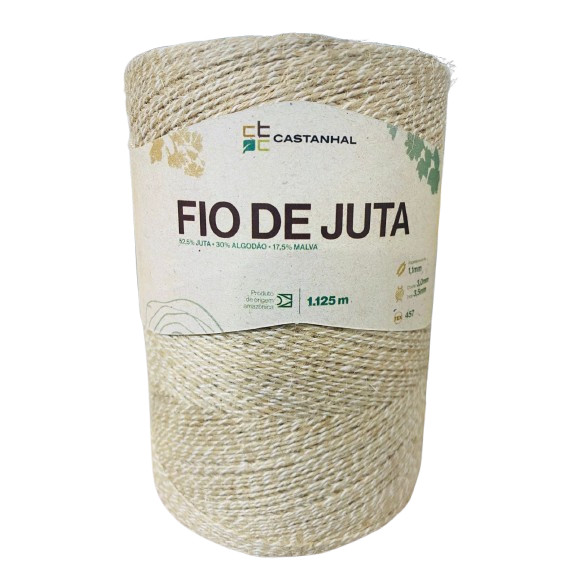 Fio de Juta Bouclé 1.125mts Artesanato Decoração Castanhal em Oferta na Shopee