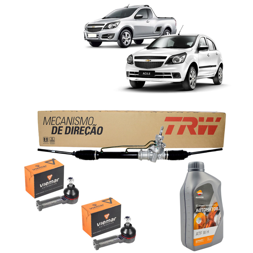 Caixa Direção Hidráulica + Par Terminal + Óleo ATF 3 DEXRON Celta Corsa Classic em Oferta na Shopee