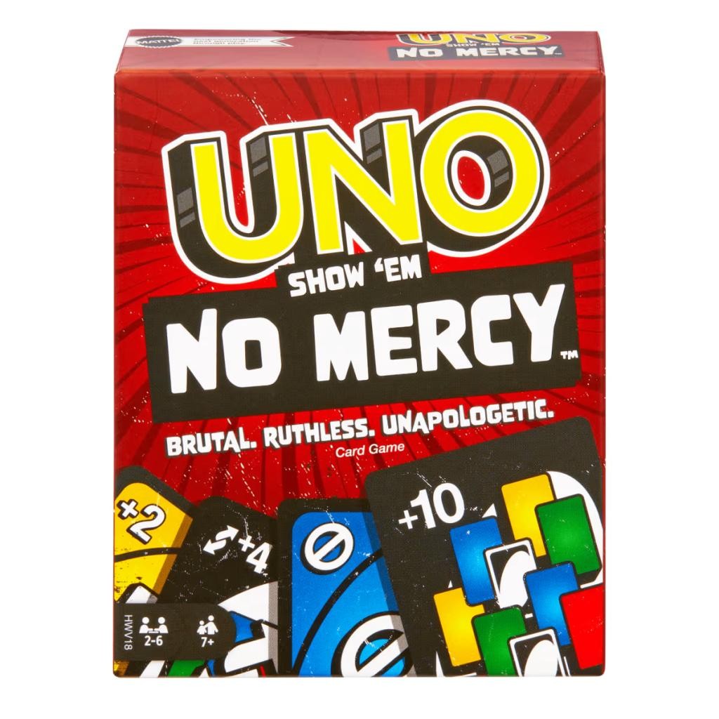 Uno Show No Mercy Jogo De Cartas Mais Selvagem E Divertido Da Série Brinquedo Original Mattel