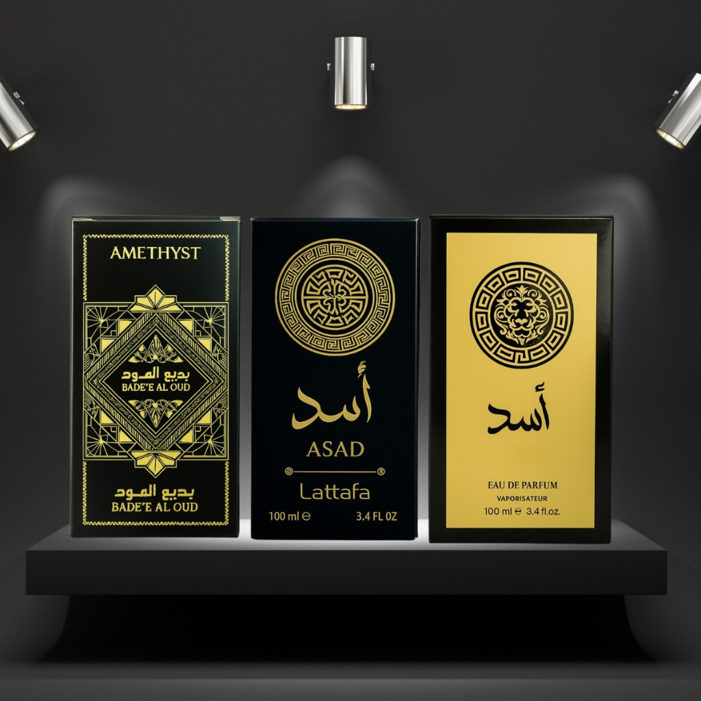 Kit Com 3 Perfume Arabe 100ml De Vidro Importado Masculino Amadeirado em Oferta na Shopee