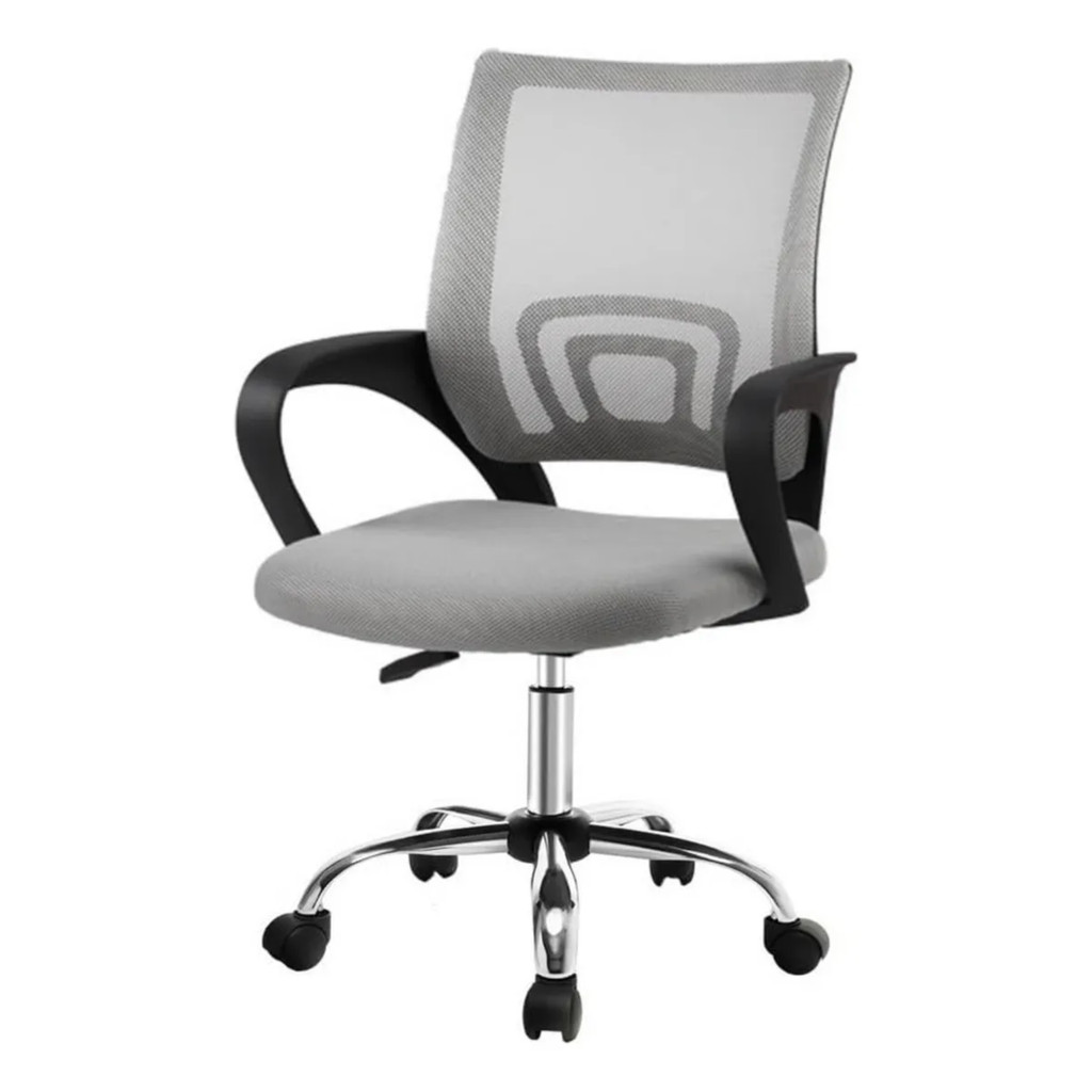 Cadeira Escritório Ergonômica Home Office Stoel Start Cinza Confortável Apoio Lombar Mesh