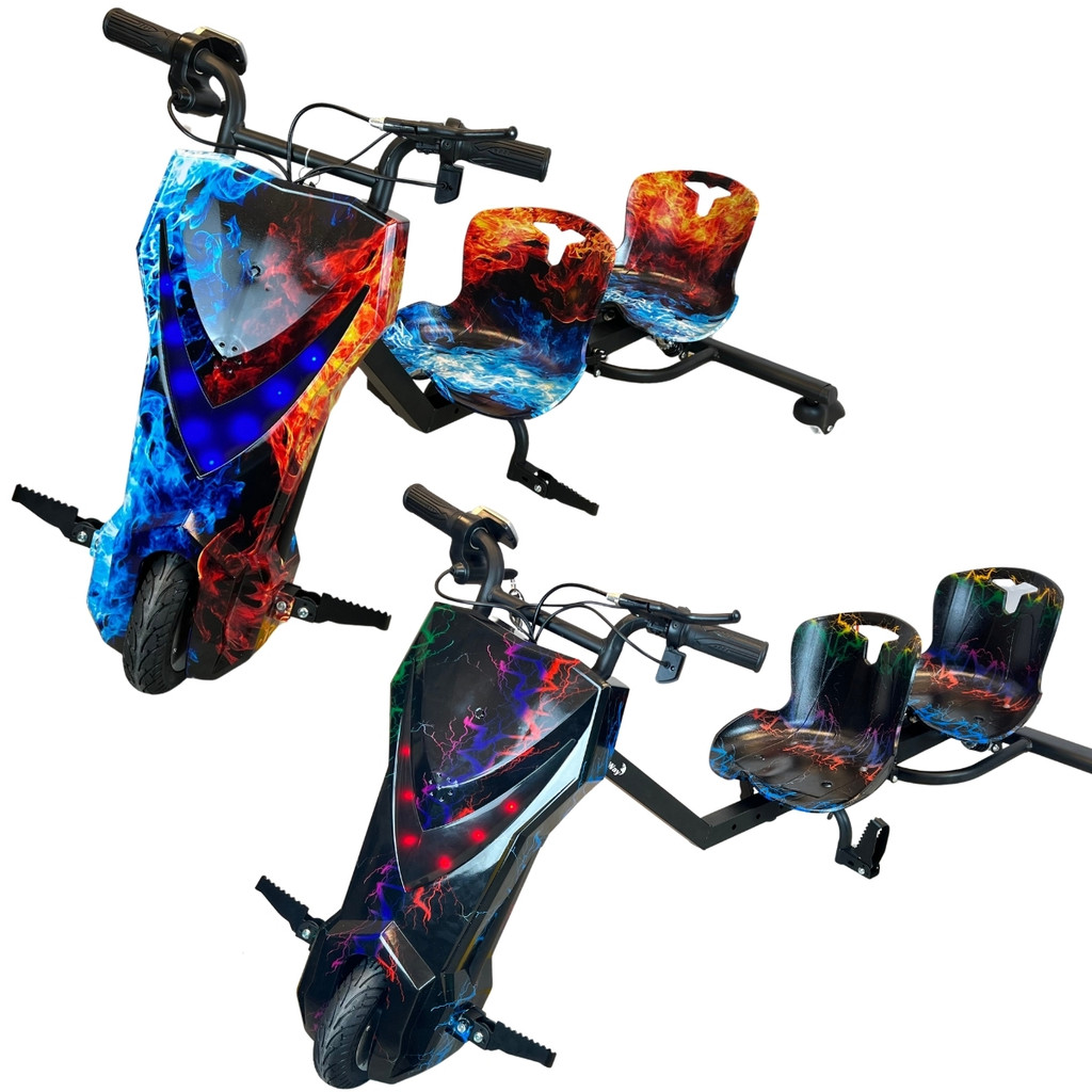 Imagem Drift Eletrico Cores Dois Assentos Musica Bluetooth Luzes Led 250W 36V Buzina  - BW388