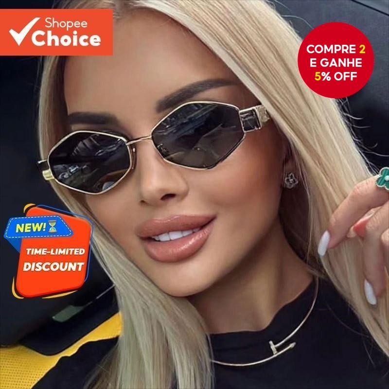 Óculos Femininos De Metal Com Corte De Diamante 2025 – De Luxo Petite Frame UV400 Para Viagens E Uso Diário