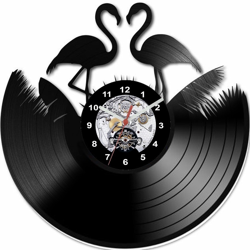 Relógio de Parede Relógio de parede Passaros - Relógio Garça De Relógios de parede 30cm Disco de Vin