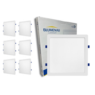 kit 6 Painel Plafon Quadrado Embutir 24w Led Play Blumenau Iluminação Bivolt em Oferta na Shopee