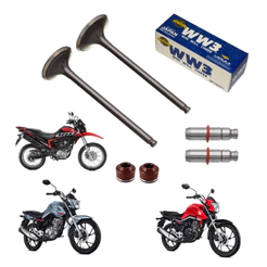 Kit Válvula Retentor Guia Honda Titan Fan Cargo Start Bros 160 2016/2025 Cabeçote