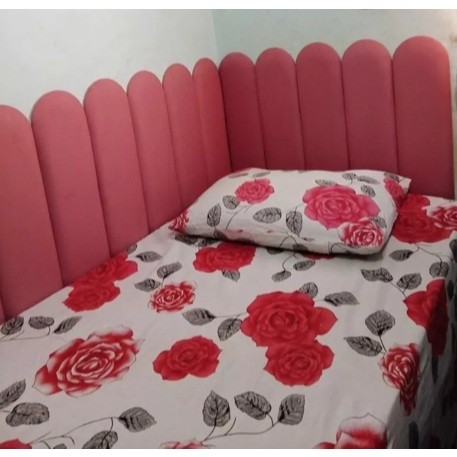 Kit Kits Cabeceira Estofada Adesiva em Modulos Nuvem Para Cama Box Solteiro Casal Queem King