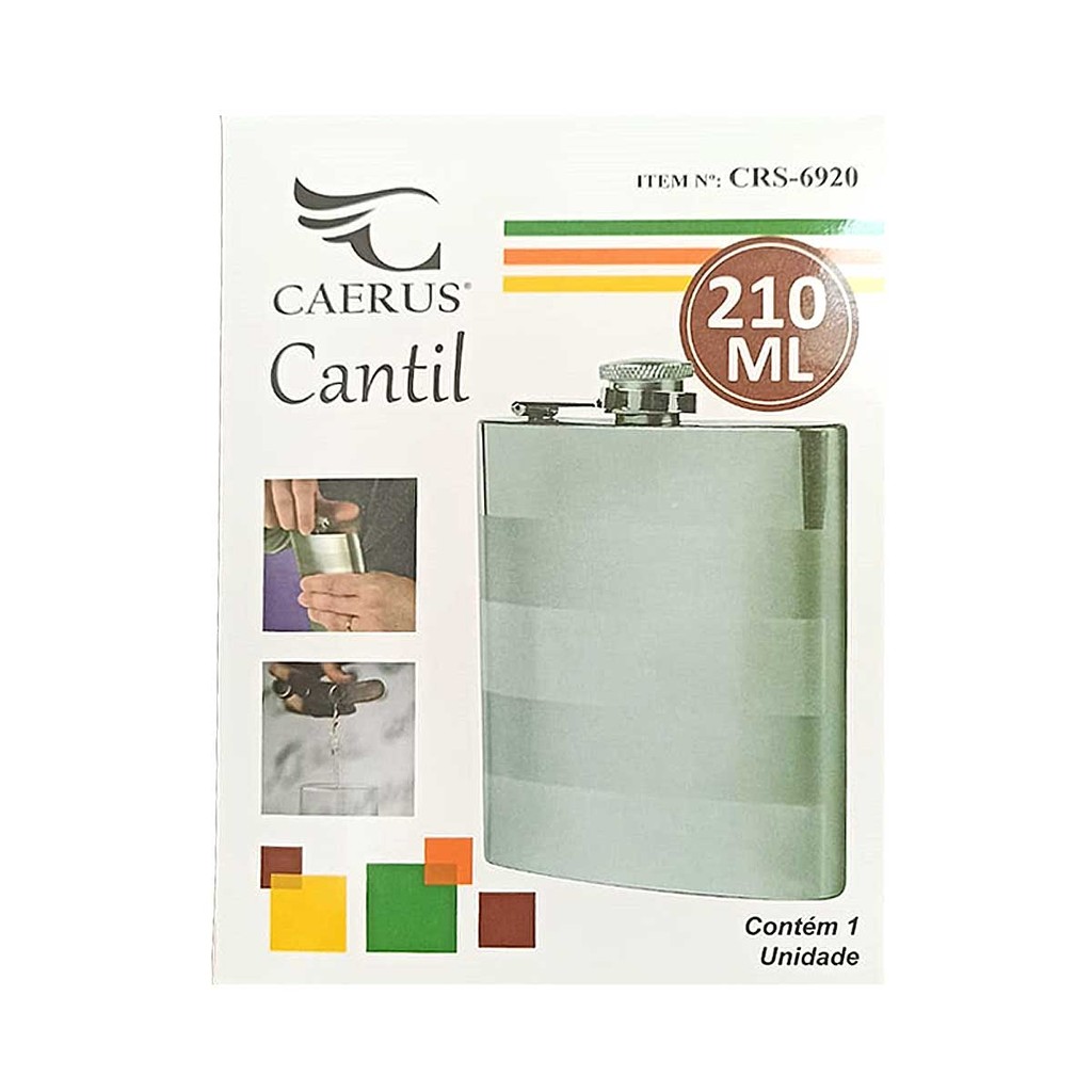 Cantil De Inox Para Bebida Cantil 210Ml Crs-6920