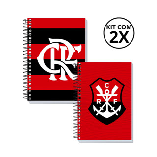 Kit 2 Cadernos 1 Matéria Universitário 80 Folhas Flamengo em Oferta na Shopee