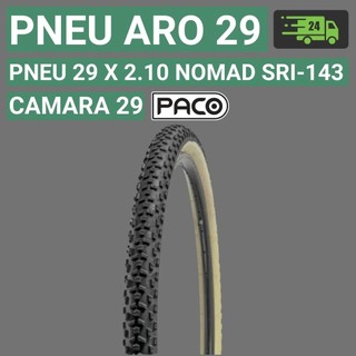 Pneu Aro 29 Paco Pneu Aro 29 Bicicleta Pneu Aro 29 X 2.10 SRI-143 Faixa Bege 30 PSI 50 PSI Nomad