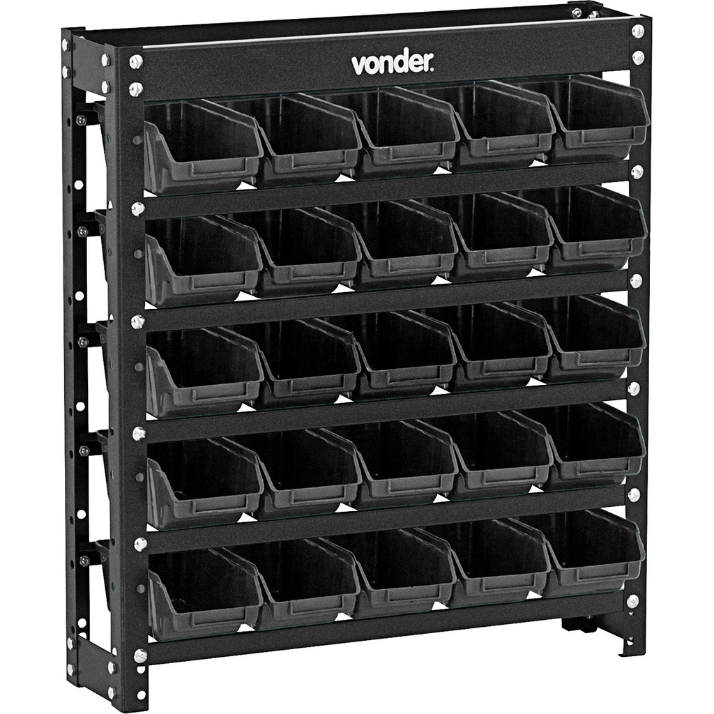 Estante Gaveteira Vonder 25 Gavetas Nº3 Preta para Oficina Peças e Parafusos em Oferta na Shopee