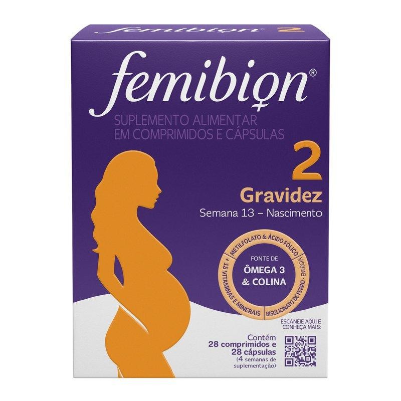 Suplemento Alimentar Femibion 2 Gravidez 28 Comprimidos e 28 Cápsulas em Oferta na Shopee