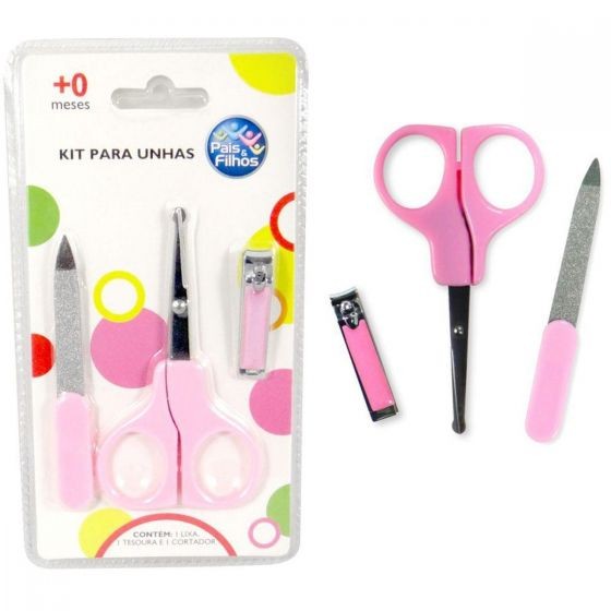 KIT PARA UNHAS PAIS E FILHOS - ROSA