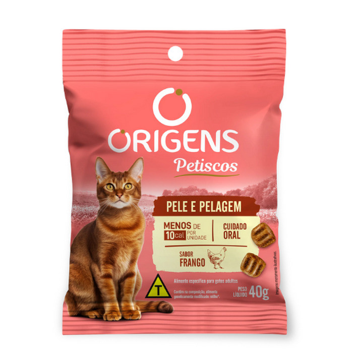 Petisco Origens Cat Pele e Pelagem 40gr