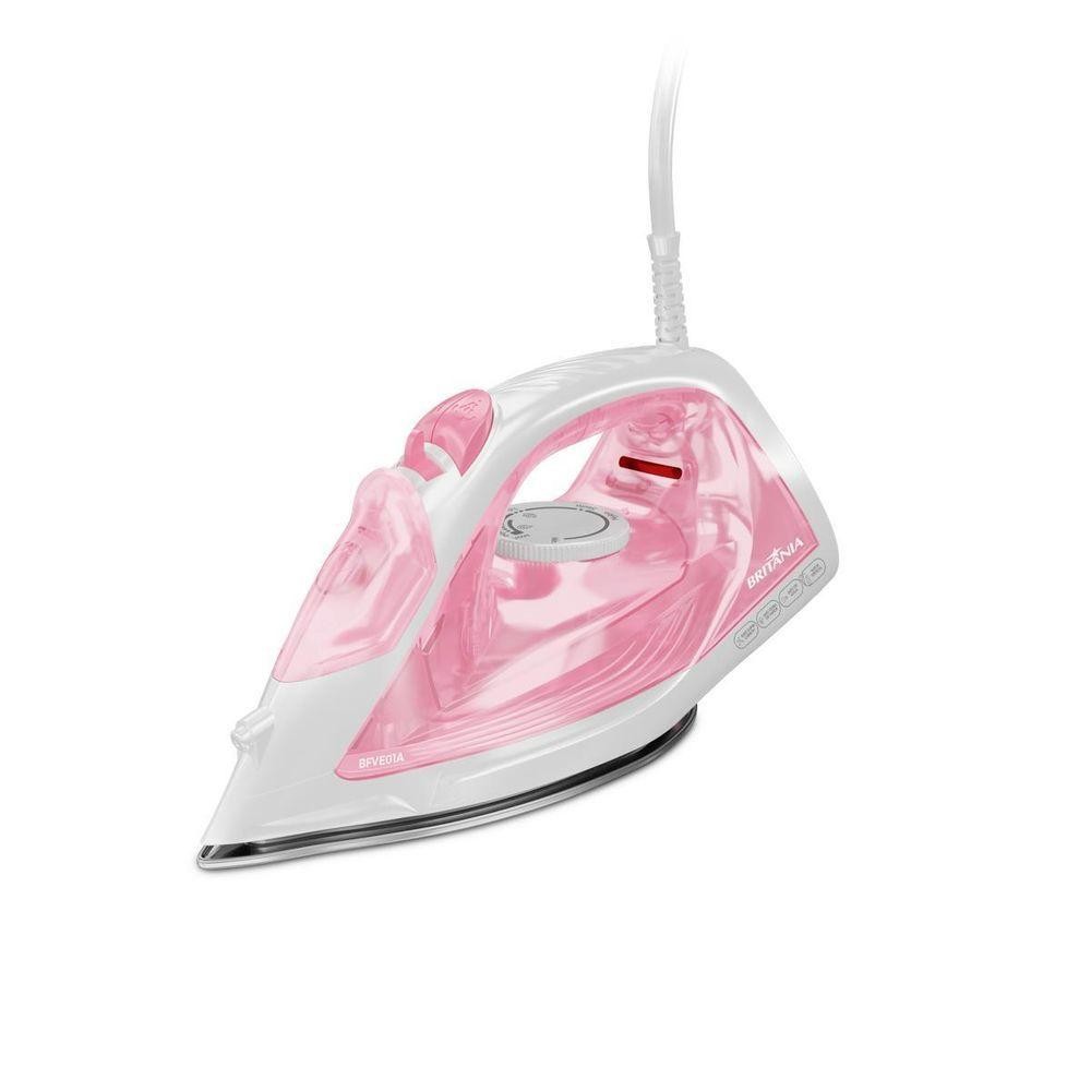 Ferro De Passar A Vapor Britânia Rosa Vapor Extra BFVE01A 220V — oferta na Shopee