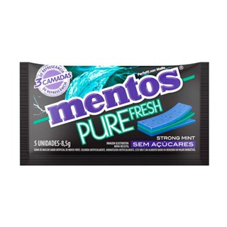 Goma de Mascar Mentos Pure Fresh Sabor Strong Mint 8,5g em Oferta na Shopee