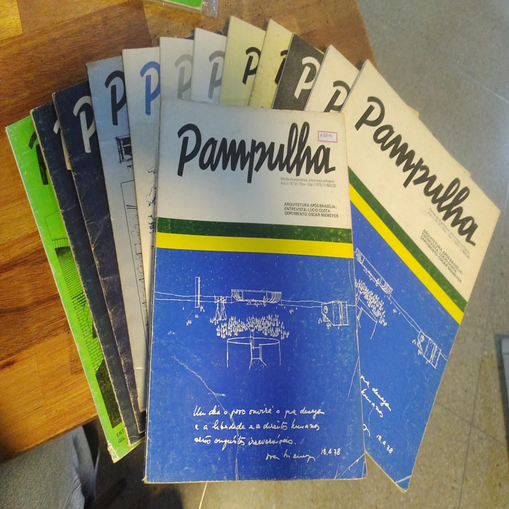 12 Revistas Pampulha - Revista de Arquitetura, Arte e Meio Ambiente autor Nos. 01, 04, 05, 06, 07, 08, 09, 11 e 12