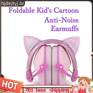 Orelhas De Gato Rosa Crianças Earmuffs Ajustável Anti-Ruído Protetor Auditivo Para Estudo E Sono Cancelamento De em Oferta na Shopee
